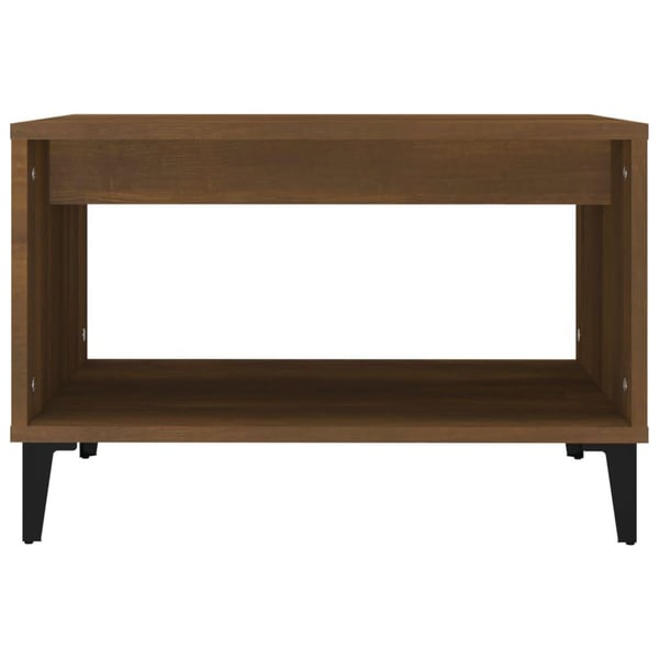 vidaXL sofabord 60x50x40 cm konstrueret træ brun egetræsfarve