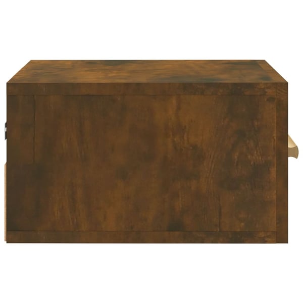 vidaXL væghængte sengeborde 2 stk. 35x35x20 cm røget egetræsfarve