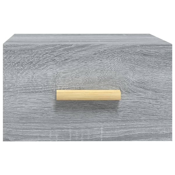 vidaXL Veggmonterte nattbord 2 stk grå sonoma 35x35x20 cm