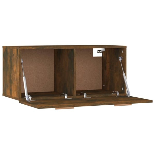 vidaXL vægskab 80x35x36,5 cm konstrueret træ røget egetræ