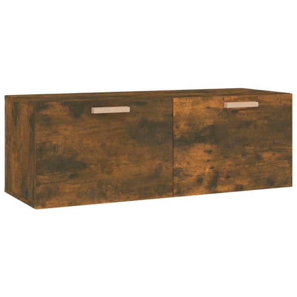 vidaXL Veggskap 2 stk røkt eik 100x36,5x35 cm konstruert tre