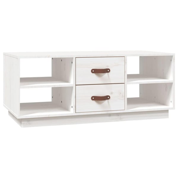 vidaXL sofabord 100x50x41 cm massivt fyrretræ hvid