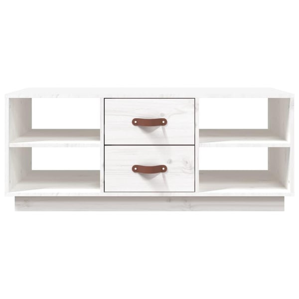 vidaXL sofabord 100x50x41 cm massivt fyrretræ hvid