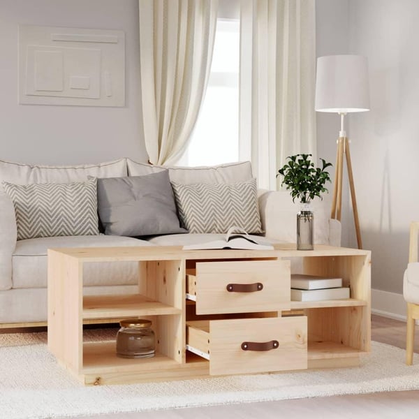 vidaXL Salongbord 100x50x41 cm heltre furu