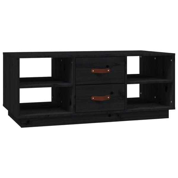 vidaXL Salongbord svart 100x50x41 cm heltre furu