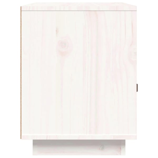 vidaXL Nattbord hvit 40x34x45 cm heltre furu