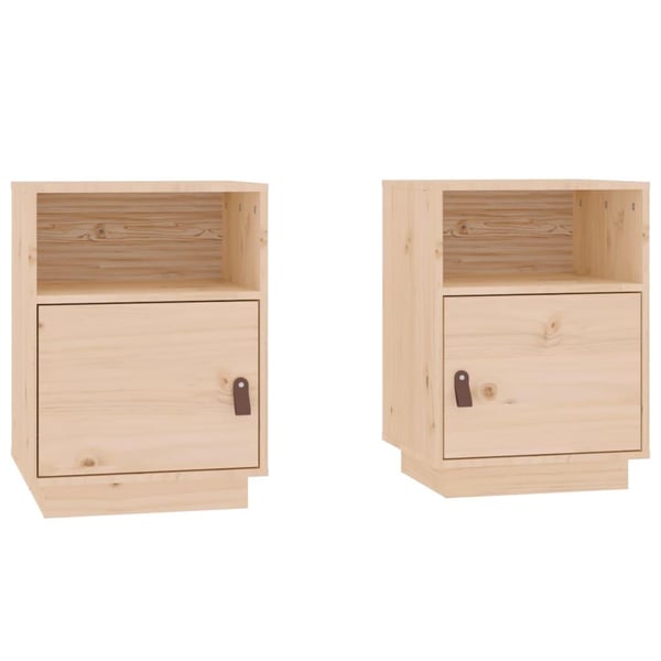 vidaXL sengeborde 2 stk. 40x34x55 cm massivt fyrretræ
