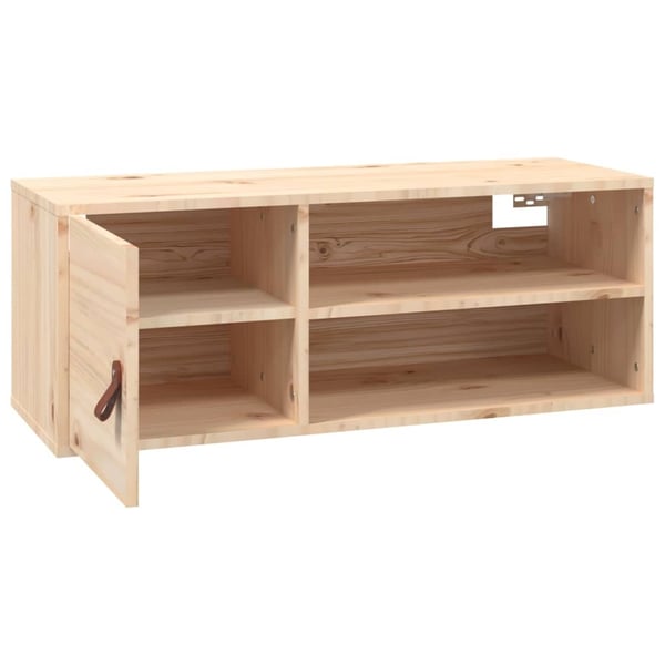 vidaXL Seinäkaapit 2 kpl 80x30x30 cm täysi mänty