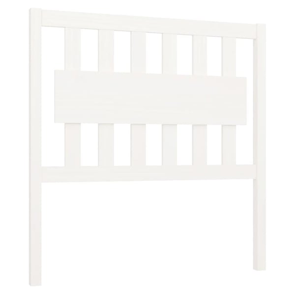 vidaXL Sengegavl hvit 95,5x4x100 cm heltre furu