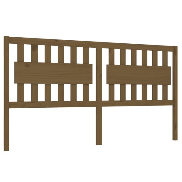 vidaXL Sengegavl honningbrun 125,5x4x100 cm heltre furu