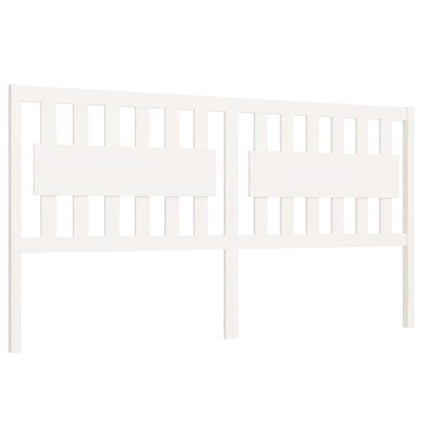 vidaXL Sengegavl hvit 185,5x4x100 cm heltre furu