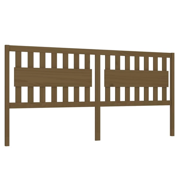 vidaXL Sengegavl honningbrun 205,5x4x100 cm heltre furu