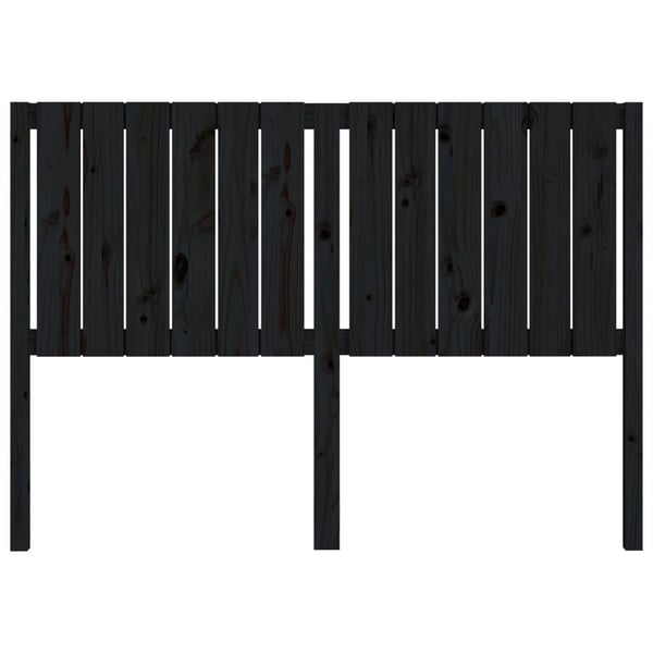 vidaXL Sengegavl svart 145,5x4x100 cm heltre furu