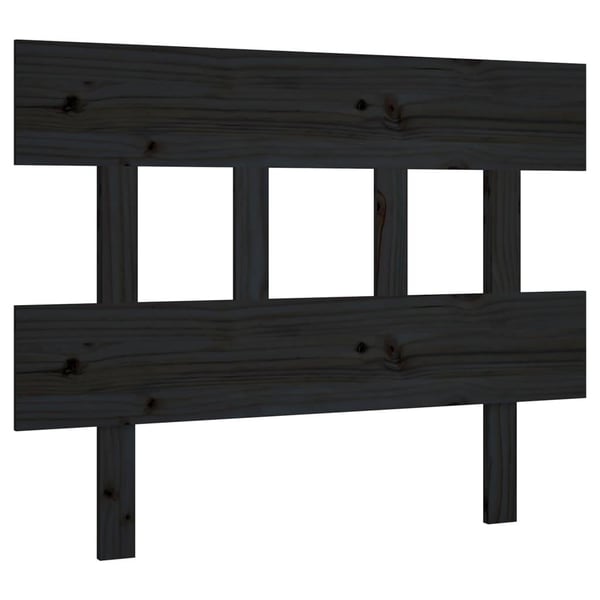 vidaXL Sengegavl svart 93,5x3x81 cm heltre furu