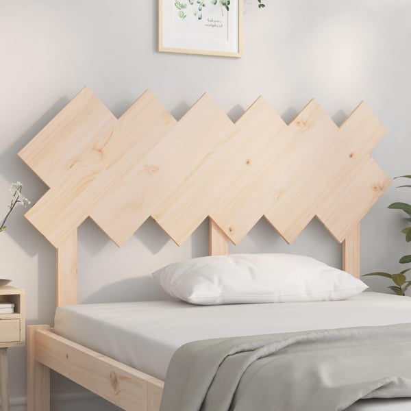 vidaXL Sengegavl 132x3x81 cm heltre furu