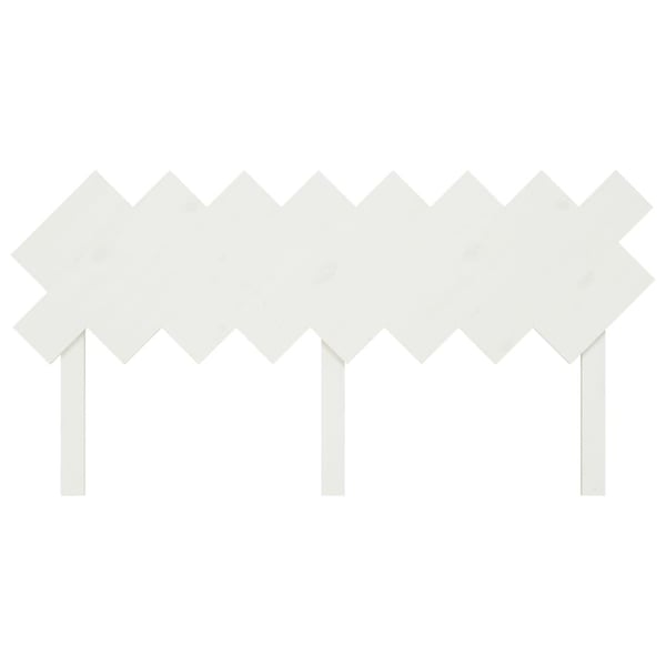 vidaXL Sengegavl hvit 159,5x3x80,5 cm heltre furu