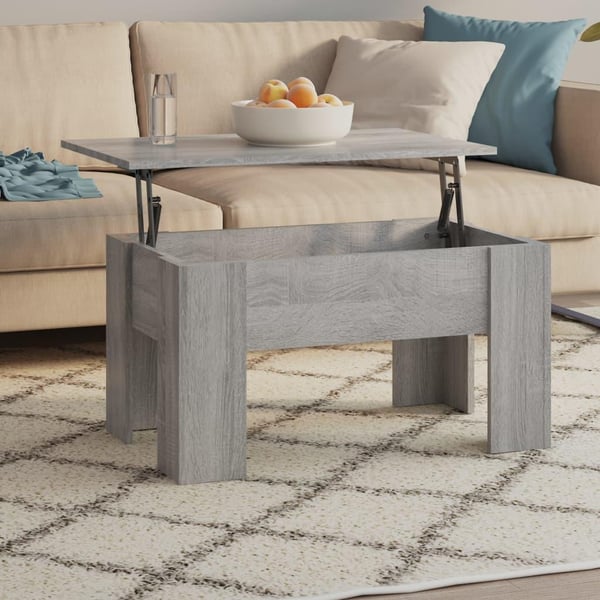 vidaXL Salongbord grå sonoma 79x49x41 cm konstruert tre