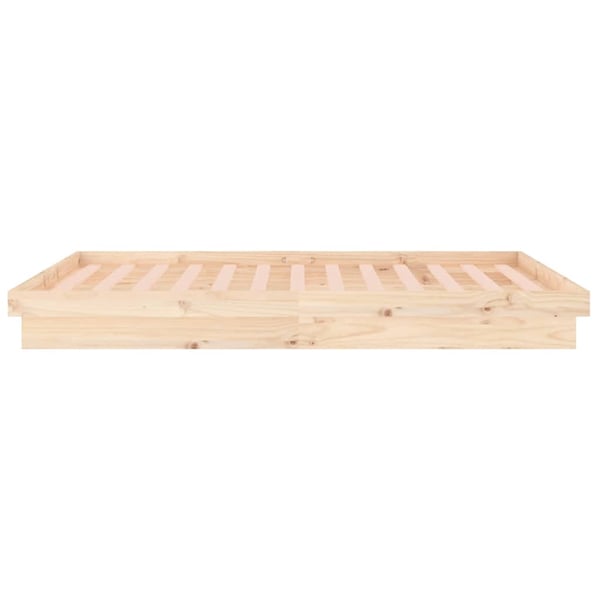 vidaXL Sengeramme med LED 150x200 cm King Size heltre