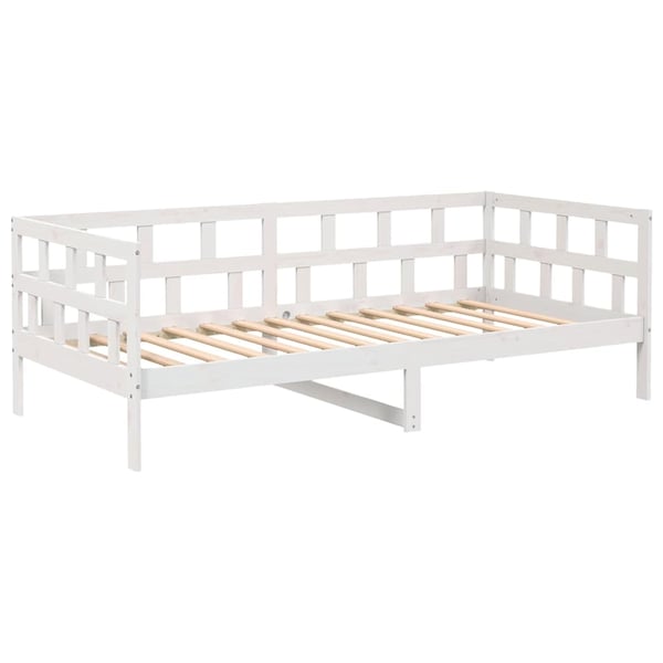 vidaXL Dagseng hvit heltre furu 80x200 cm