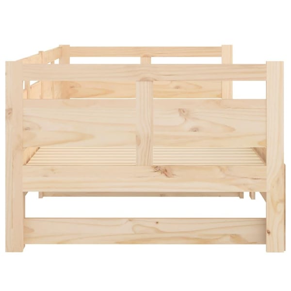 vidaXL Uttrekkbar dagseng heltre furu 2x(80x200) cm