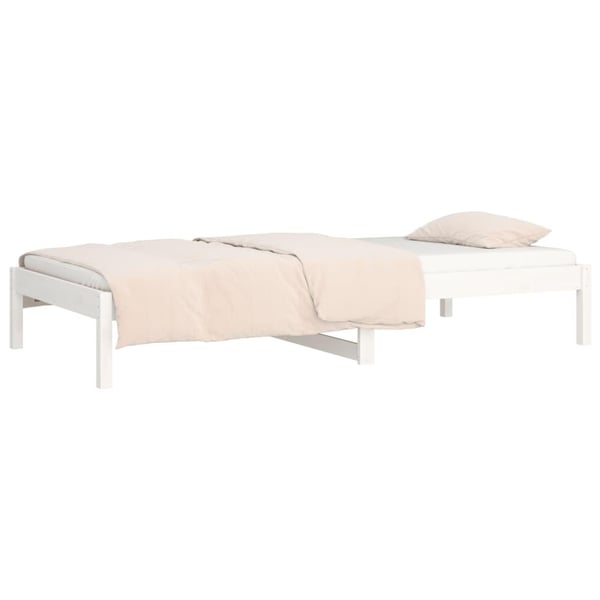 vidaXL Dagseng uten madrass hvit 90x200 cm heltre furu