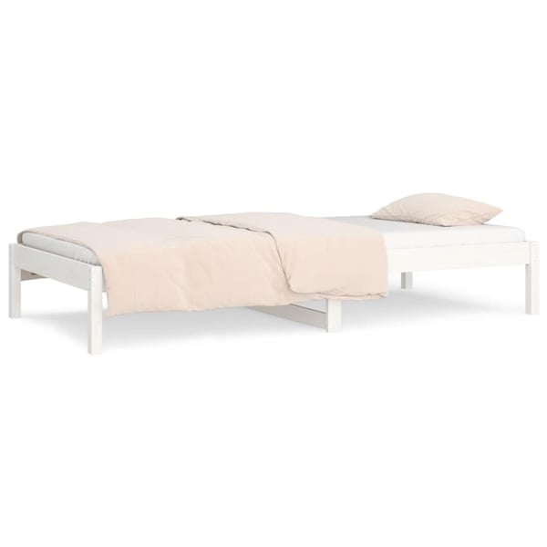 vidaXL Dagseng uten madrass hvit 90x200 cm heltre furu