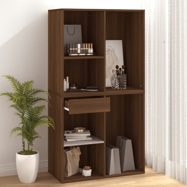 vidaXL Sminkeskap brun eik 80x40x75 cm konstruert tre