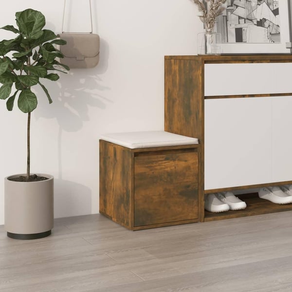 vidaXL Oppbevaringsskap røkt eik 40,5x40x40 cm konstruert tre