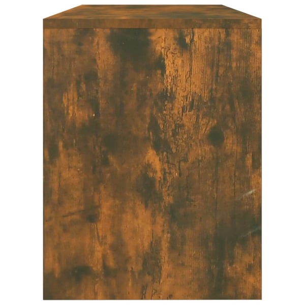 vidaXL skammel til makeupbord 70x35x45 cm konstrueret træ røget egetræ