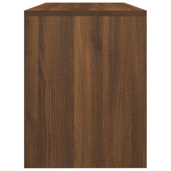 vidaXL skammel til makeupbord 70x35x45 cm konstrueret træ brun egetræ