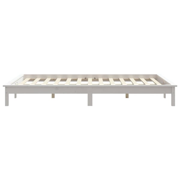 vidaXL Sengeramme hvit 180x200 cm heltre furu