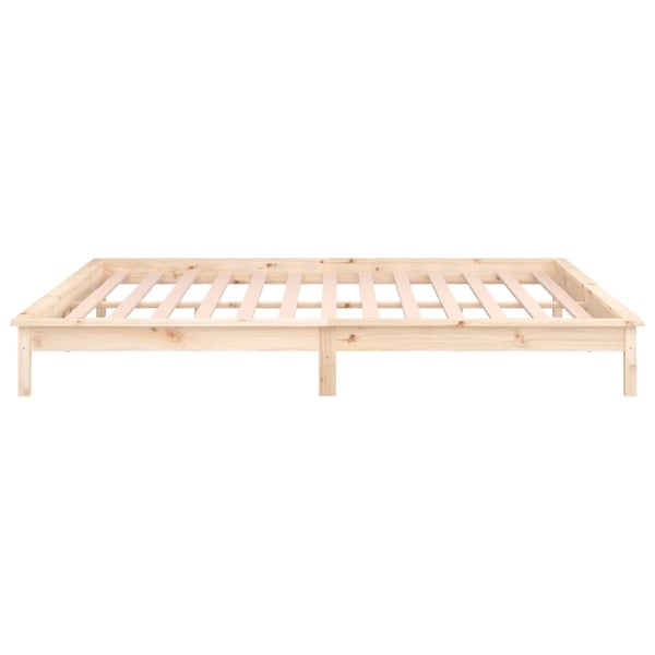 vidaXL Sengeramme med LED 180x200 cm Super King heltre
