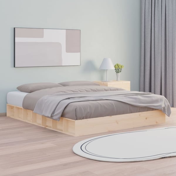 vidaXL sengeramme 200x200 cm massivt træ