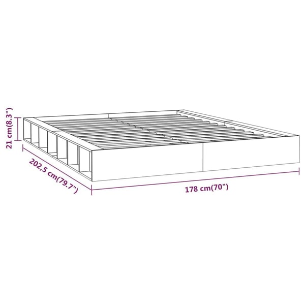 vidaXL sengeramme 160x200 cm massivt træ