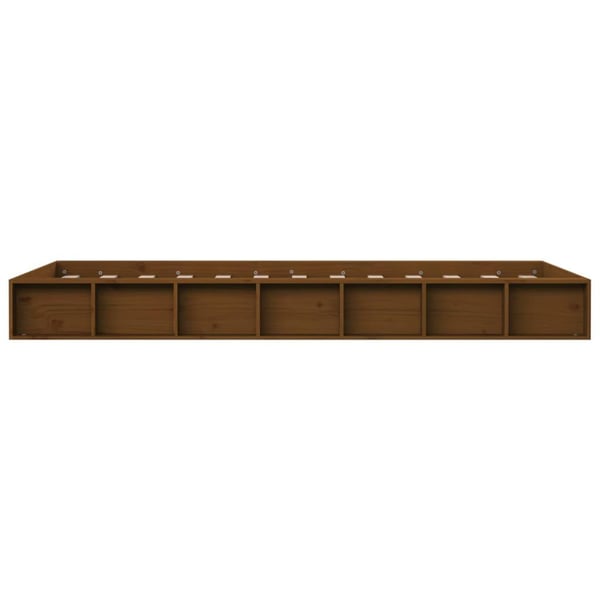 vidaXL Sengeramme honningbrun 75x190 cm Small Single heltre
