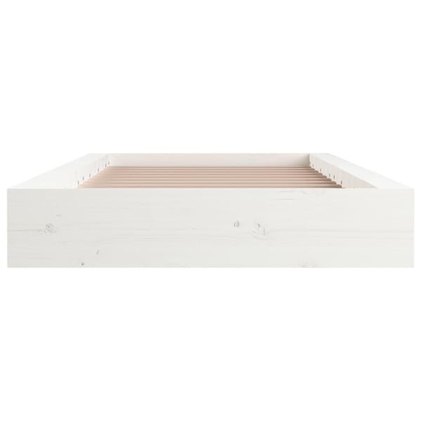 vidaXL Sengeramme hvit 75x190 cm Small Single heltre