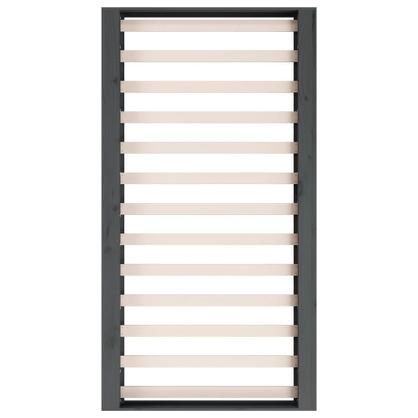vidaXL Sengeramme grå 75x190 cm Small Single heltre
