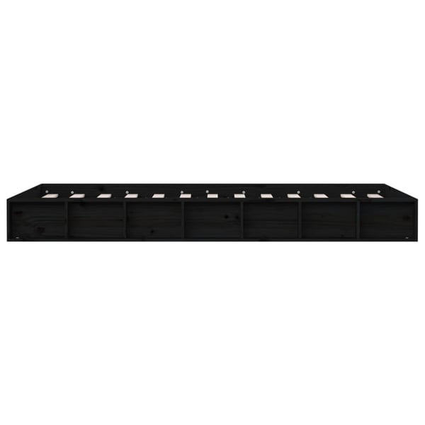 vidaXL Sengeramme svart 75x190 cm Small Single heltre