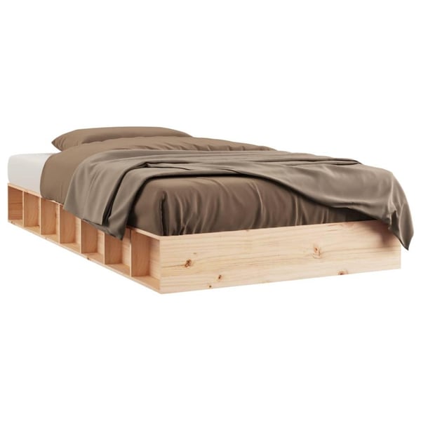 vidaXL Sengeramme 75x190 cm Small Single heltre