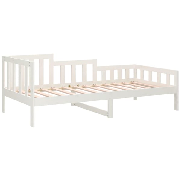 vidaXL Dagseng hvit 80x200 cm heltre furu
