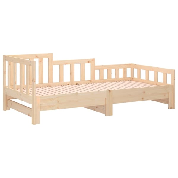vidaXL daybed med udtræk 2x(90x200) cm massivt fyrretræ