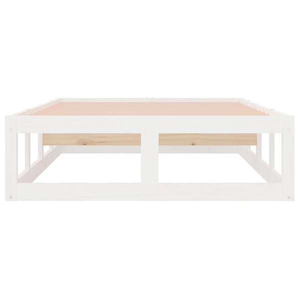 vidaXL Sengeramme hvit 90x200 cm heltre