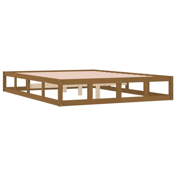 vidaXL Sengeramme honningbrun 120x200 cm heltre