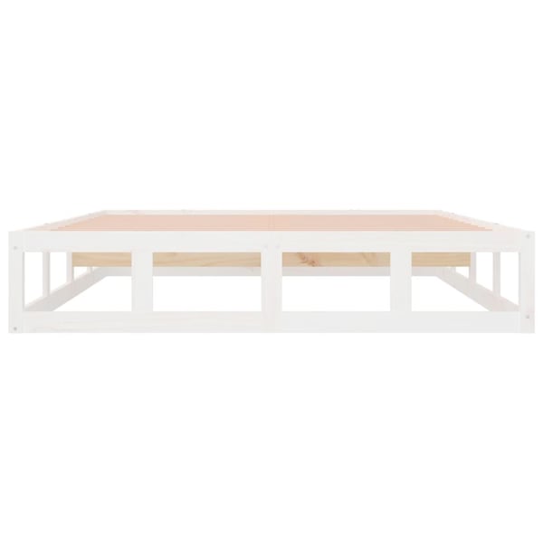 vidaXL Sengeramme hvit 200x200 cm heltre
