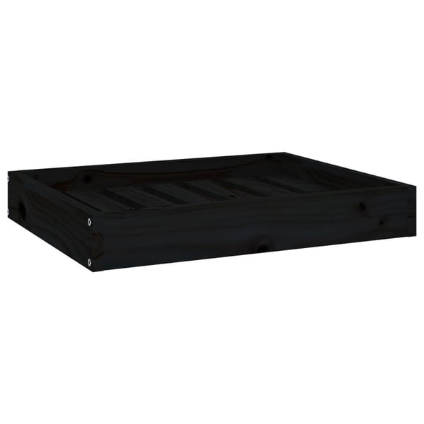vidaXL Hundbädd svart 61,5x49x9 cm massiv furu