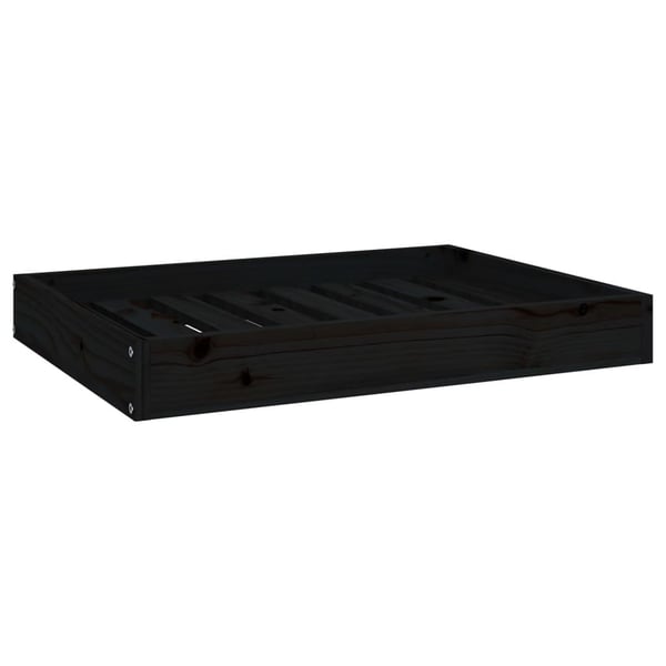 vidaXL hundeseng 71,5x54x9 cm massivt fyrretræ sort