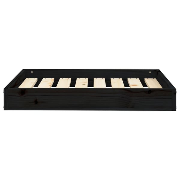 vidaXL hundeseng 71,5x54x9 cm massivt fyrretræ sort