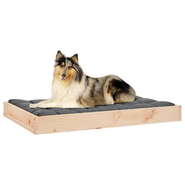 vidaXL Hundeseng 91,5x64x9 cm heltre furu