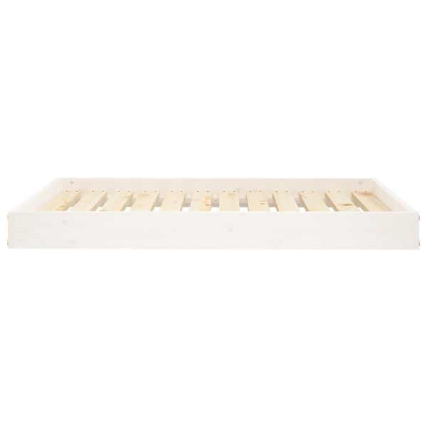 vidaXL Hundeseng hvit 101,5x74x9 cm heltre furu