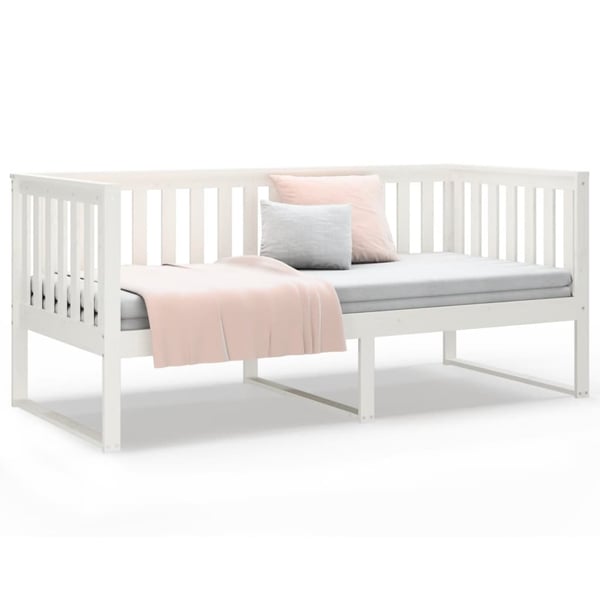 vidaXL Dagseng uten madrass hvit 90x190 cm heltre furu